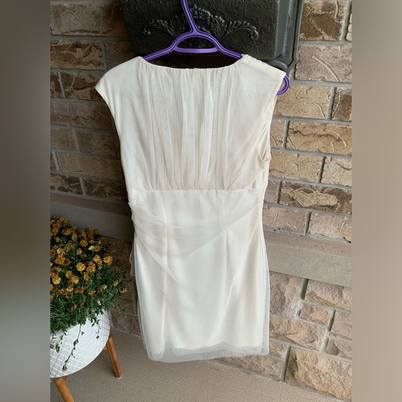 Vintage 90’S JESSICA Tule Cream Off White Midi Dress Womens Size 12 BRAND NEW - Picture 14 of 16